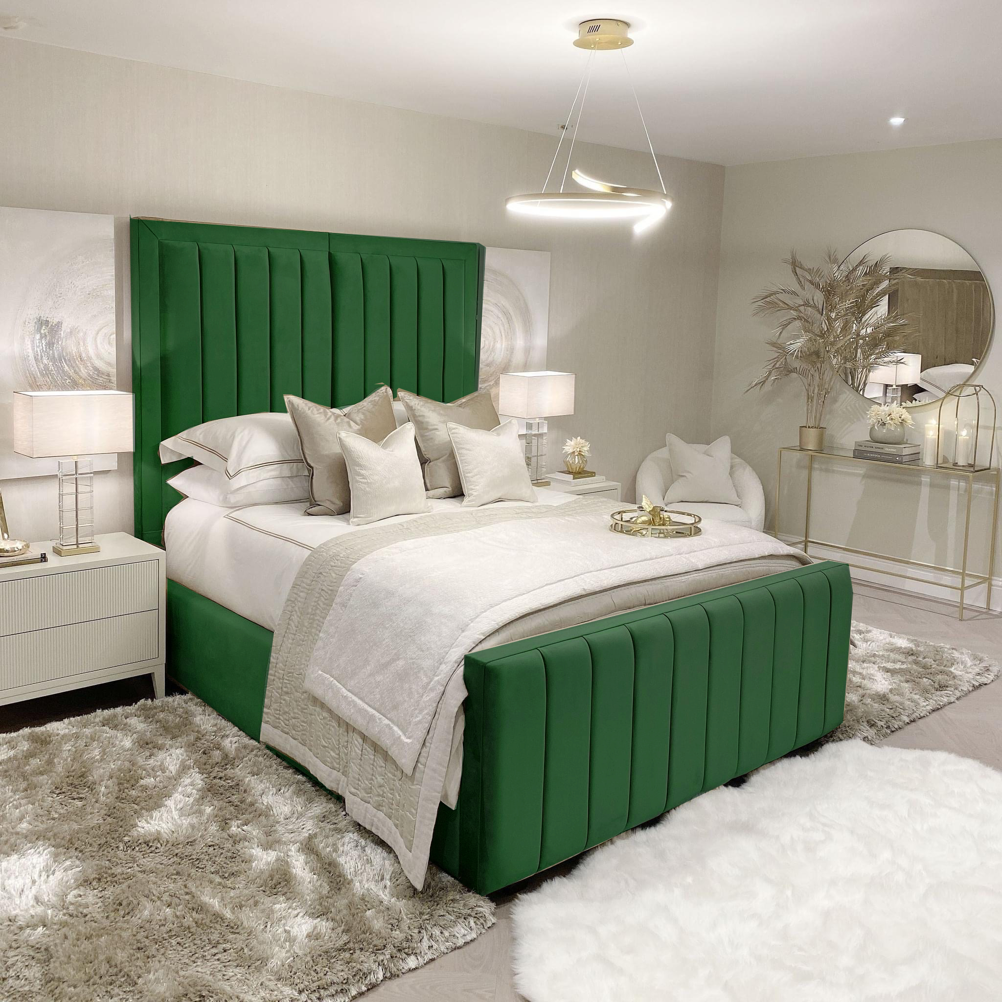 Green full bed frame deals